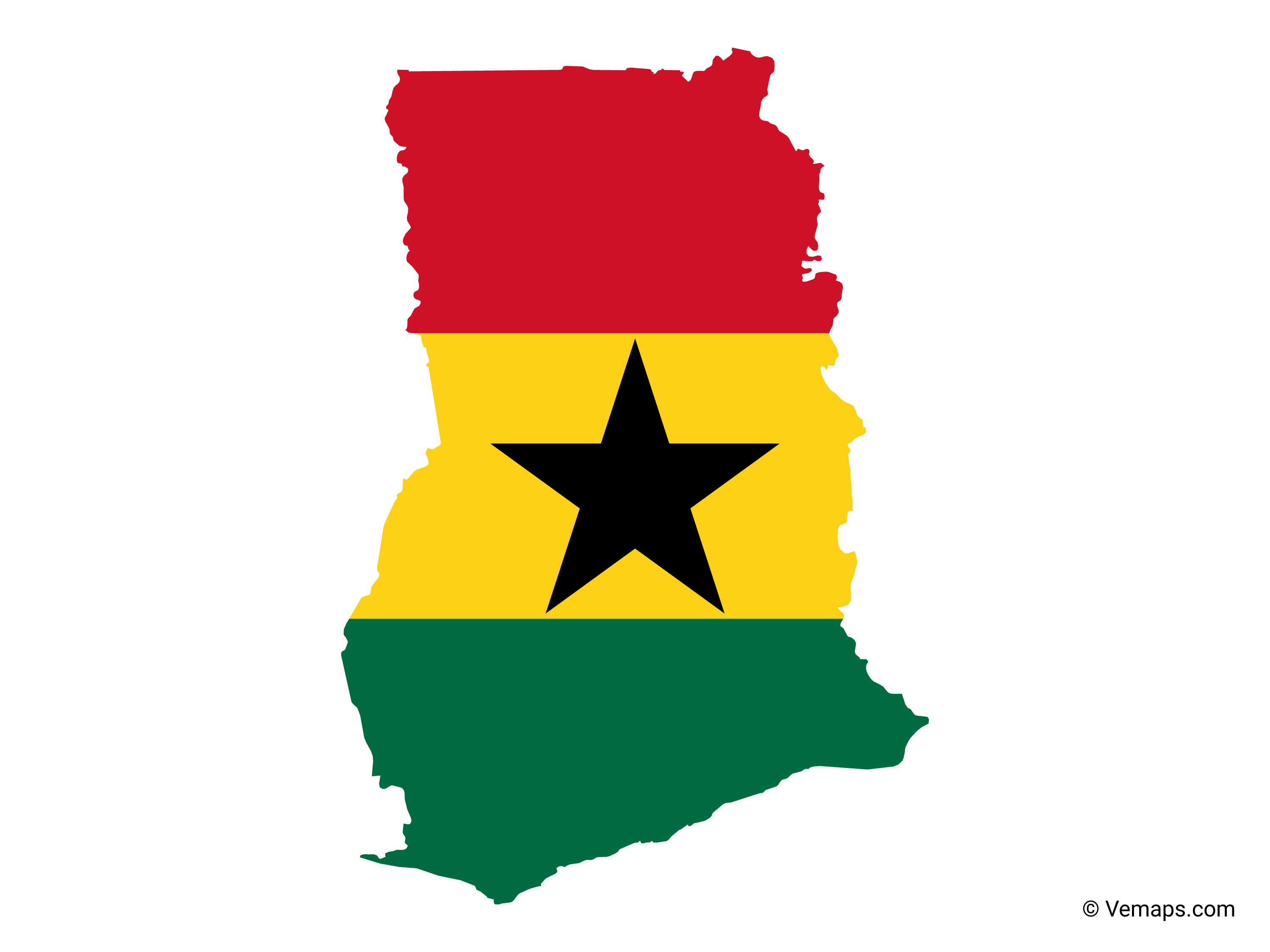 Ghana Map And Flag - Bab Gertrude