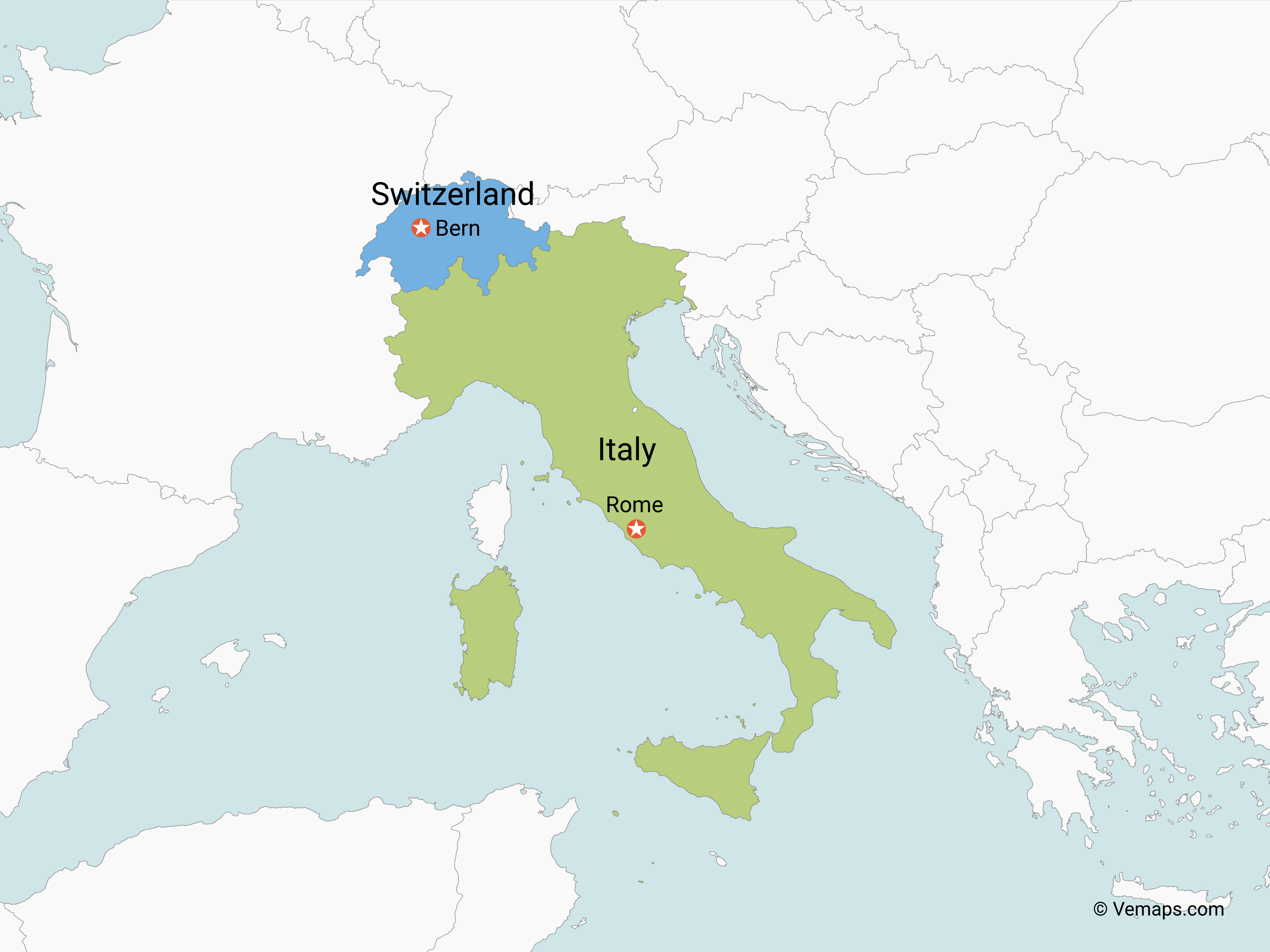 map of italy and switzerland Map Of Italy And Switzerland Free Vector Maps map of italy and switzerland