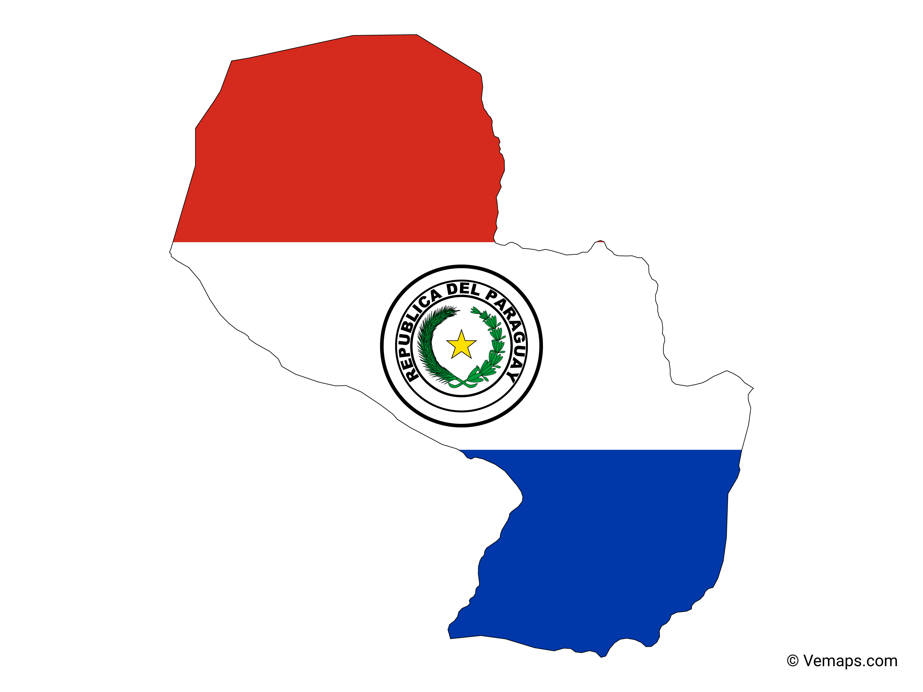 Paraguay Mapa Y Bandera Infographic Ejemplo Detallado Del Vector Images