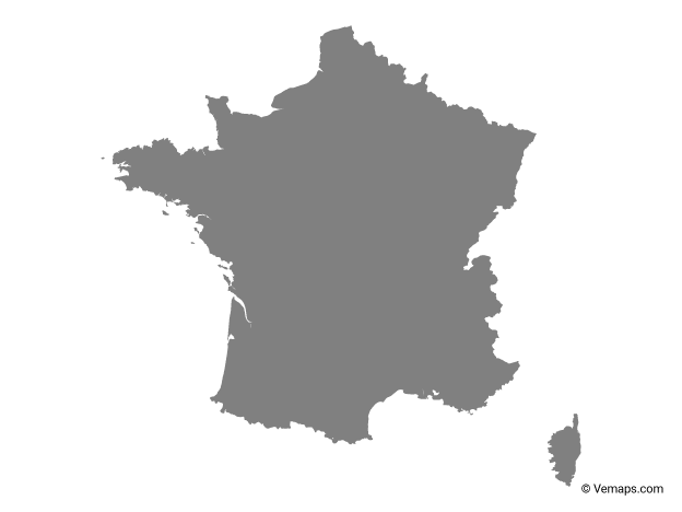 Outline Map Of France With Regions Free Vector Maps