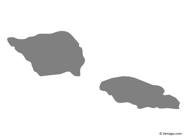 Grey Map of Samoa